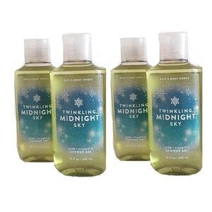 Bath & Body Works Twinkling Midnight Sky Shower Gel 10 oz - Lot of 4